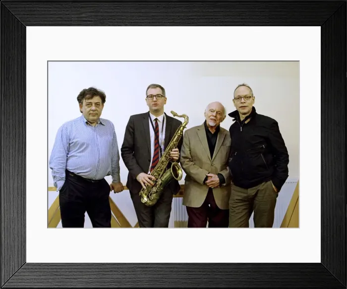 Framed Print : John Critchinson, Stan Tracey, Simon Spillett and Alec Dankworth, February 11, 2017 Framed Print : John Critchinson, Stan Tracey, Simon Spillett and Alec Dankworth, February 11, 2017