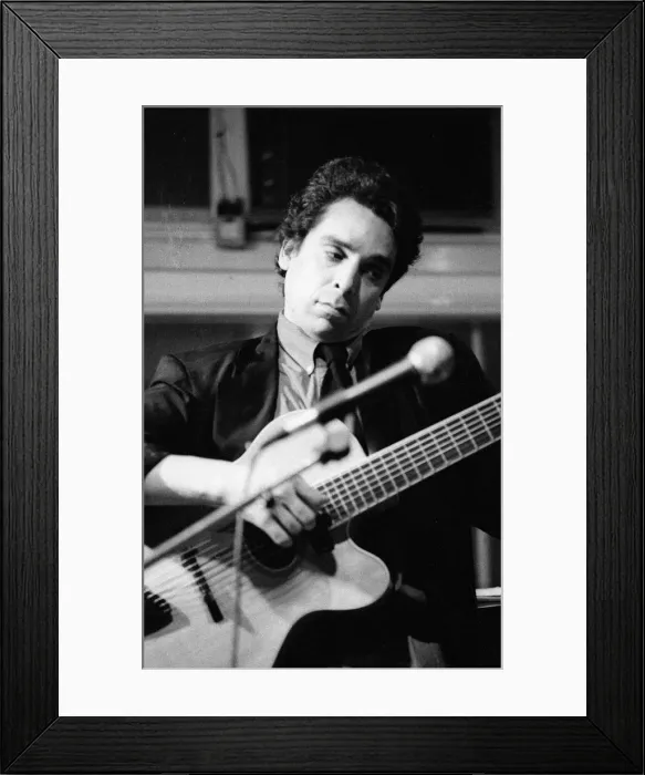 Framed Print : Howard Alden, Tenor Clef, July 1992. Artist: Brian O Connor Framed Print : Howard Alden, Tenor Clef, July 1992. Artist: Brian O Connor