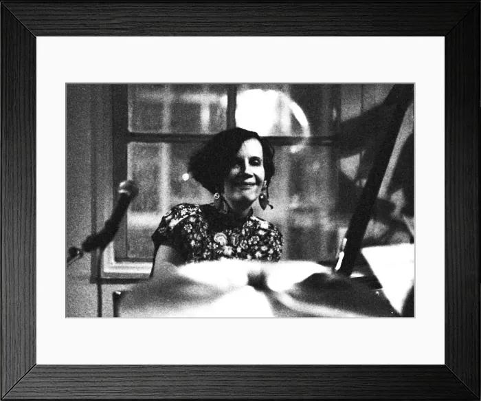 Framed Print : Joanne Brackeen, Tenor Clef, May 1991. Artist: Brian O Connor Framed Print : Joanne Brackeen, Tenor Clef, May 1991. Artist: Brian O Connor
