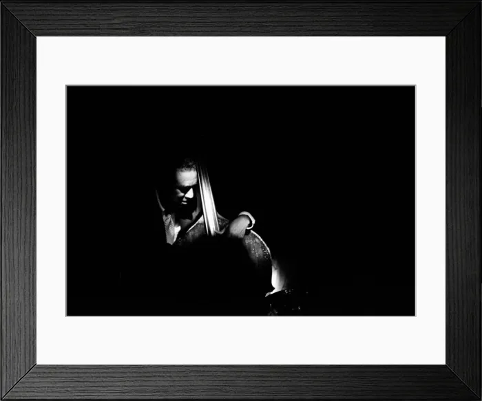 Framed Print : Ray Brown, Ronnie Scotts, November 1986. Artist: Brian O Connor Framed Print : Ray Brown, Ronnie Scotts, November 1986. Artist: Brian O Connor