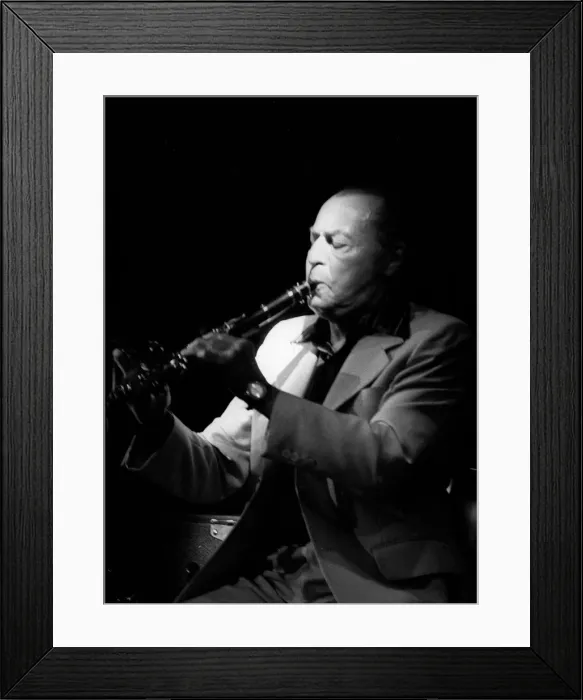 Framed Print : Woody Herman, Ronnie Scotts, London, 1977. Artist: Brian O Connor Framed Print : Woody Herman, Ronnie Scotts, London, 1977. Artist: Brian O Connor