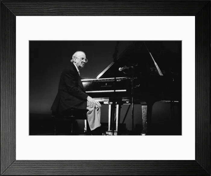Framed Print : Dick Hyman, Brecon, August 1998. Artist: Brian O Connor Framed Print : Dick Hyman, Brecon, August 1998. Artist: Brian O Connor