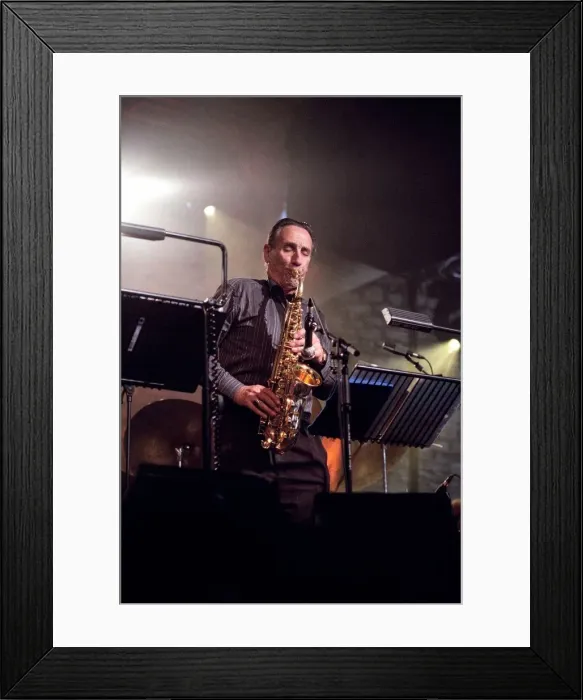 Framed Print : Peter King, Brecon Jazz Festival, Powys, Wales, August 2006. Artist: Brian O Connor Framed Print : Peter King, Brecon Jazz Festival, Powys, Wales, August 2006. Artist: Brian O Connor