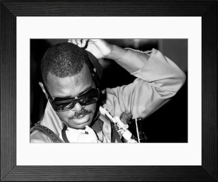 Framed Print : Roland Kirk, Ronnie Scotts, London, 1976. Artist: Brian O Connor Framed Print : Roland Kirk, Ronnie Scotts, London, 1976. Artist: Brian O Connor