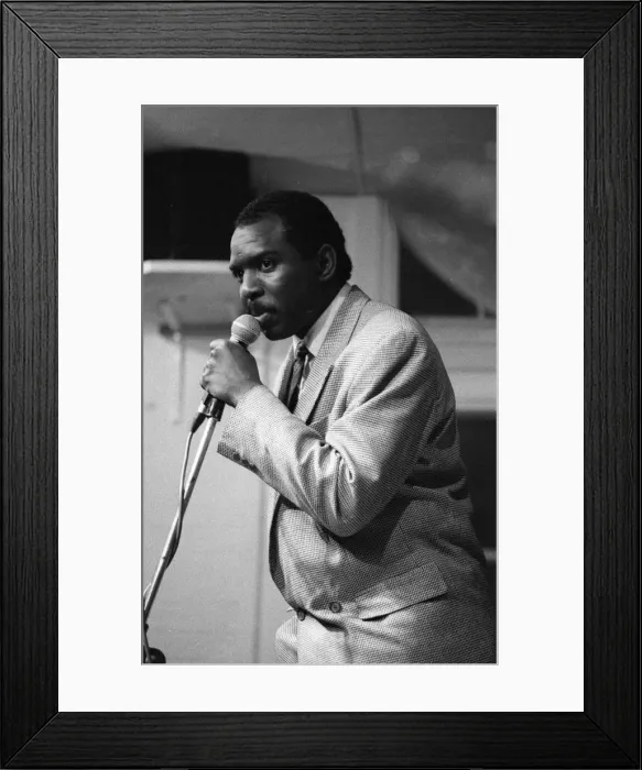 Framed Print : James Williams, Tenor Clef, Hoxton Square, London, June 1991. Artist: Brian O Connor Framed Print : James Williams, Tenor Clef, Hoxton Square, London, June 1991. Artist: Brian O Connor