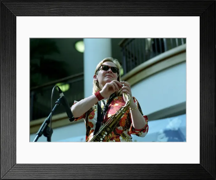 Framed Print : Clare Hirst, Croydon Jazz Festival, Whitgift Centre, April 28, 2006. Artist: Brian O Connor Framed Print : Clare Hirst, Croydon Jazz Festival, Whitgift Centre, April 28, 2006. Artist: Brian O Connor