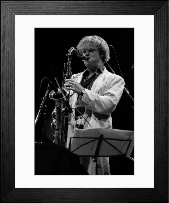 Framed Print : Iain Ballamy, Hawth, Crawley, West Sussex, Spetmeber, 1989. Artist: Brian O Connor Framed Print : Iain Ballamy, Hawth, Crawley, West Sussex, Spetmeber, 1989. Artist: Brian O Connor