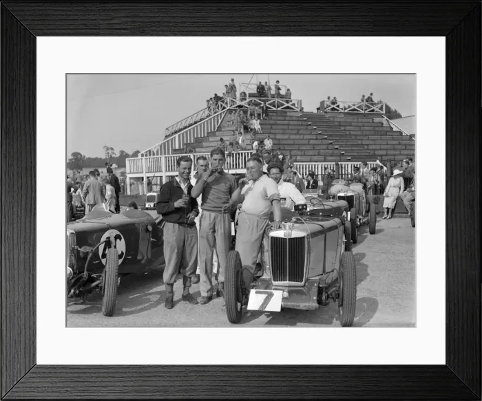 Framed Print : MG TA 1292 cc, Brooklands, 1937. Artist: Bill Brunell Framed Print : MG TA 1292 cc, Brooklands, 1937. Artist: Bill Brunell