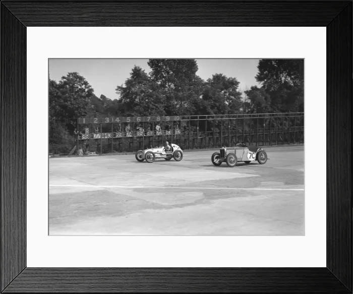 Framed Print : Kay Petres Austin OHC 744 cc, LCC Relay GP, Brooklands, 26 July 1937. Artist: Bill Brunell Framed Print : Kay Petres Austin OHC 744 cc, LCC Relay GP, Brooklands, 26 July 1937. Artist: Bill Brunell
