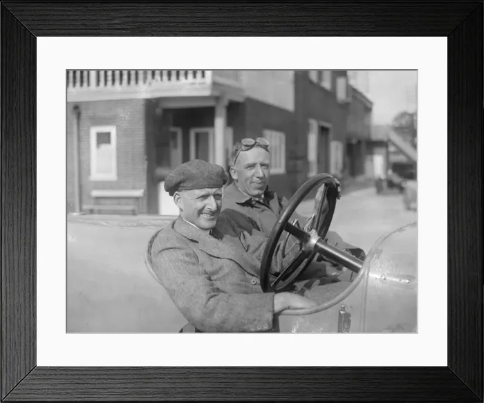 Framed Print : HE 14 / 40, Brooklands. Artist: Bill Brunell Framed Print : HE 14 / 40, Brooklands. Artist: Bill Brunell