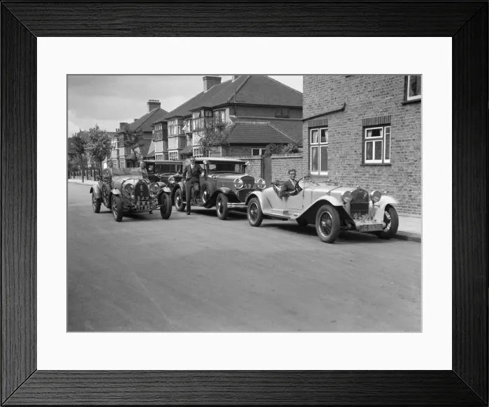 Framed Print : 1930 Alfa-Romeo, Chrysler Coupe and Bugatti Type 43 2262cc. Artist: Bill Brunell Framed Print : 1930 Alfa-Romeo, Chrysler Coupe and Bugatti Type 43 2262cc. Artist: Bill Brunell