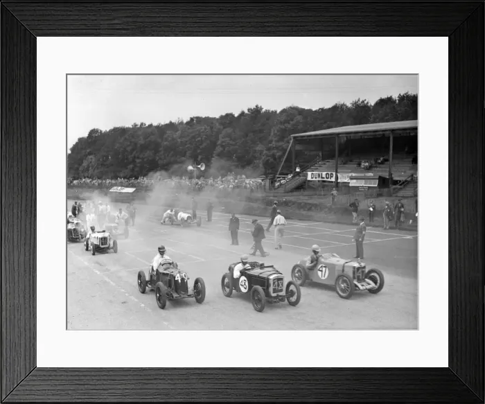 Framed Print : Motor race at Donington Park, Leicestershire, 1936. Artist: Bill Brunell Framed Print : Motor race at Donington Park, Leicestershire, 1936. Artist: Bill Brunell