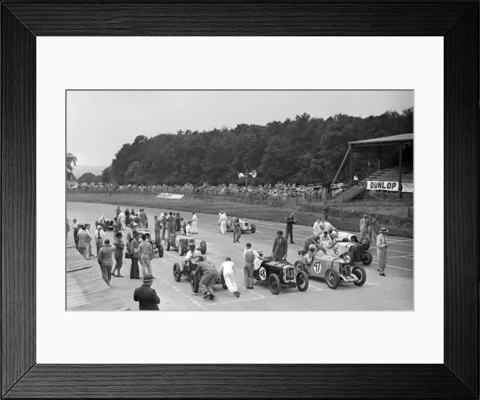 Framed Print : Motor race at Donington Park, Leicestershire, 1936. Artist: Bill Brunell Framed Print : Motor race at Donington Park, Leicestershire, 1936. Artist: Bill Brunell