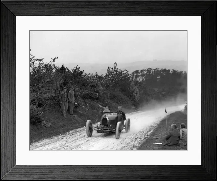 Framed Print : Bugatti Type 35 of WD Phillips setting the fastest time in an acceleration test. Artist Framed Print : Bugatti Type 35 of WD Phillips setting the fastest time in an acceleration test. Artist