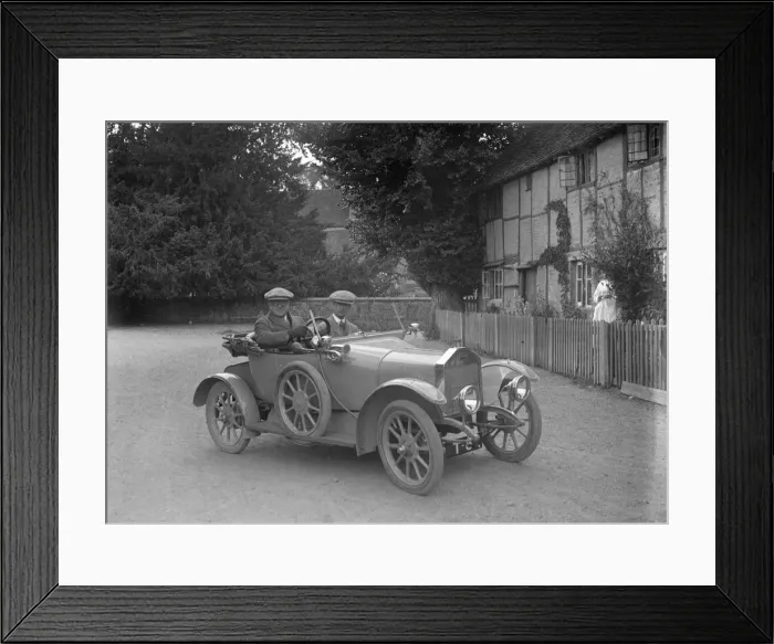 Framed Print : Singer Open 2-seater car. Artist: Bill Brunell Framed Print : Singer Open 2-seater car. Artist: Bill Brunell