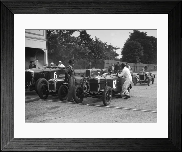 Framed Print : Minerva, Austin and Alvis at the start of an Inter-Club Meeting, Brooklands, 20 June 1931 Framed Print : Minerva, Austin and Alvis at the start of an Inter-Club Meeting, Brooklands, 20 June 1931