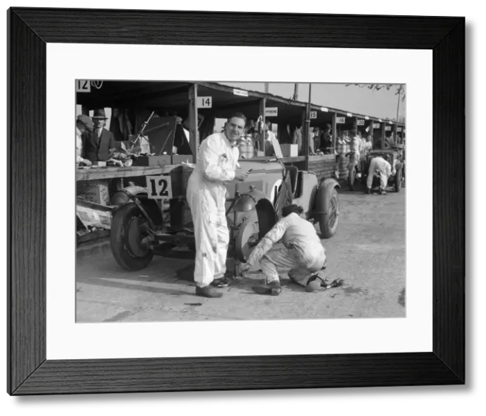 Framed Print : Mechanic working on a Talbot 105 at the JCC Double Twelve race, Brooklands, 8 / 9 May 1931 Framed Print : Mechanic working on a Talbot 105 at the JCC Double Twelve race, Brooklands, 8 / 9 May 1931