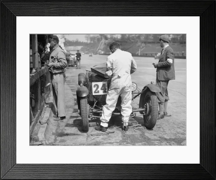 Framed Print : CM Harvey and HJ Aldingtons Frazer-Nash at the JCC Double Twelve race, Brooklands, 8 / 9 May 1931 Framed Print : CM Harvey and HJ Aldingtons Frazer-Nash at the JCC Double Twelve race, Brooklands, 8 / 9 May 1931
