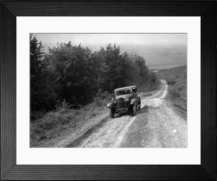 Framed Print : 1933 Talbot 14  /  45 1665 cc competing in a Talbot CC trial. Artist: Bill Brunell