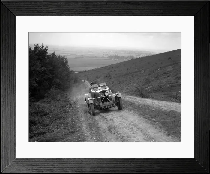 Framed Print : 1932 Talbot 105 2970 cc Alpine Trial car competing in a Talbot CC trial. Artist: Bill Brunell Framed Print : 1932 Talbot 105 2970 cc Alpine Trial car competing in a Talbot CC trial. Artist: Bill Brunell