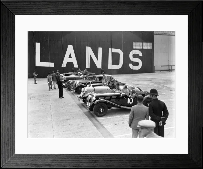 Framed Print : Cars on the start line at the MCC Members Meeting, Brooklands, 10 September 1938 Framed Print : Cars on the start line at the MCC Members Meeting, Brooklands, 10 September 1938
