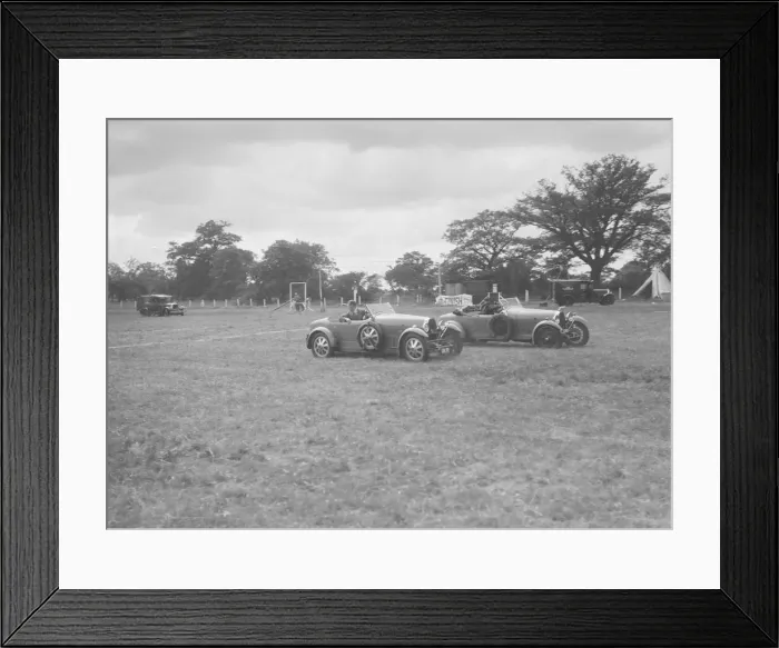 Framed Print : Bugatti Type 43 and Type 44 taking part in the Bugatti Owners Club gymkhana, 5 July 1931 Framed Print : Bugatti Type 43 and Type 44 taking part in the Bugatti Owners Club gymkhana, 5 July 1931