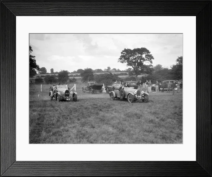Framed Print : Bugatti Type 43 and 44 taking part in the Bugatti Owners Club gymkhana, 5 July 1931 Framed Print : Bugatti Type 43 and 44 taking part in the Bugatti Owners Club gymkhana, 5 July 1931