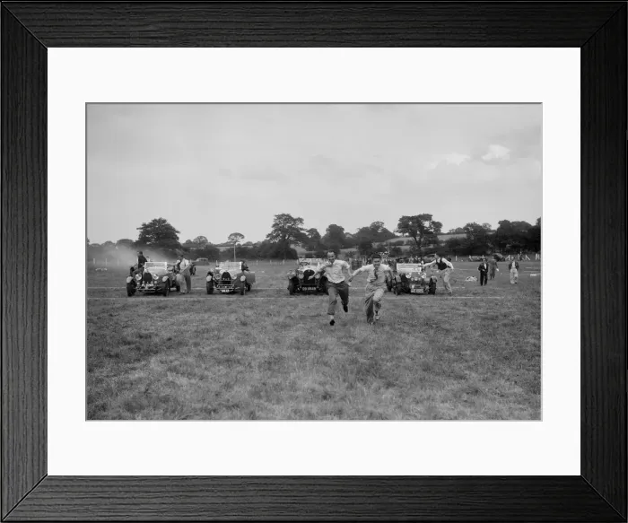 Framed Print : Bugatti Type 43 and 44 and a Bentley taking part in the Bugatti Owners Club gymkhana, 5 July 1931 Framed Print : Bugatti Type 43 and 44 and a Bentley taking part in the Bugatti Owners Club gymkhana, 5 July 1931