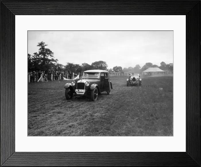 Framed Print : Alvis FWD and Bugatti Type 44 taking part in the Bugatti Owners Club gymkhana, 5 July 1931 Framed Print : Alvis FWD and Bugatti Type 44 taking part in the Bugatti Owners Club gymkhana, 5 July 1931