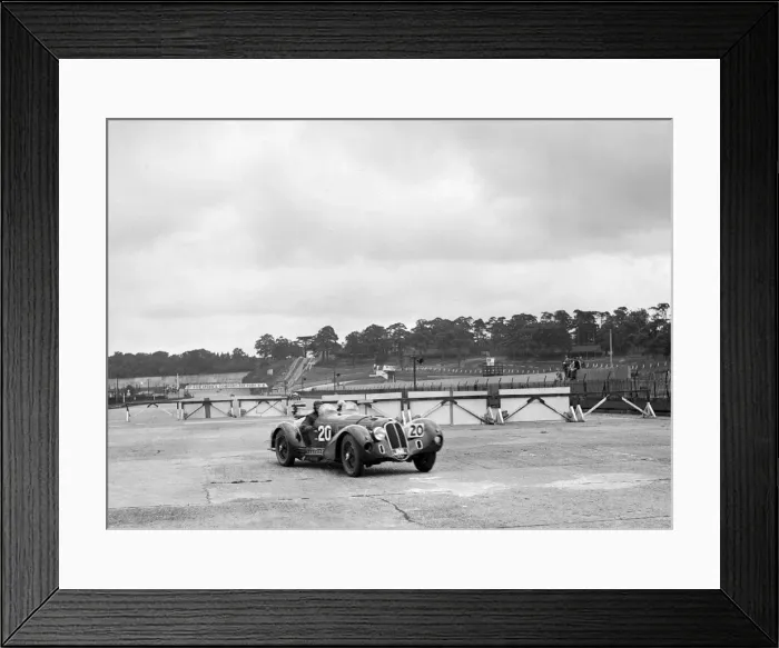 Framed Print : HC Hunters Alfa Romeo driving through the chicane, JCC Members Day, Brooklands, 8 July 1939 Framed Print : HC Hunters Alfa Romeo driving through the chicane, JCC Members Day, Brooklands, 8 July 1939