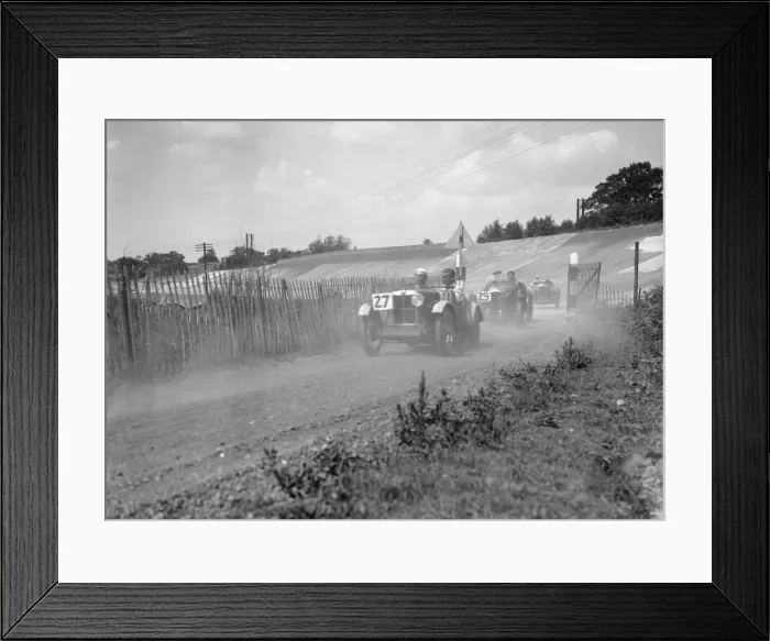 Framed Print : Cars competing at the JCC Members Day, Brooklands, 5 July 1930. Artist: Bill Brunell Framed Print : Cars competing at the JCC Members Day, Brooklands, 5 July 1930. Artist: Bill Brunell