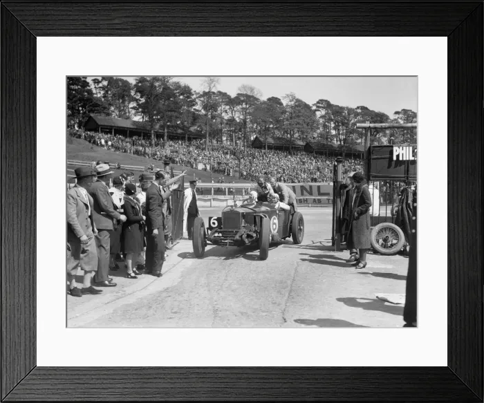 Framed Print : Invicta 4467 cc car at Brooklands. Artist: Bill Brunell Framed Print : Invicta 4467 cc car at Brooklands. Artist: Bill Brunell