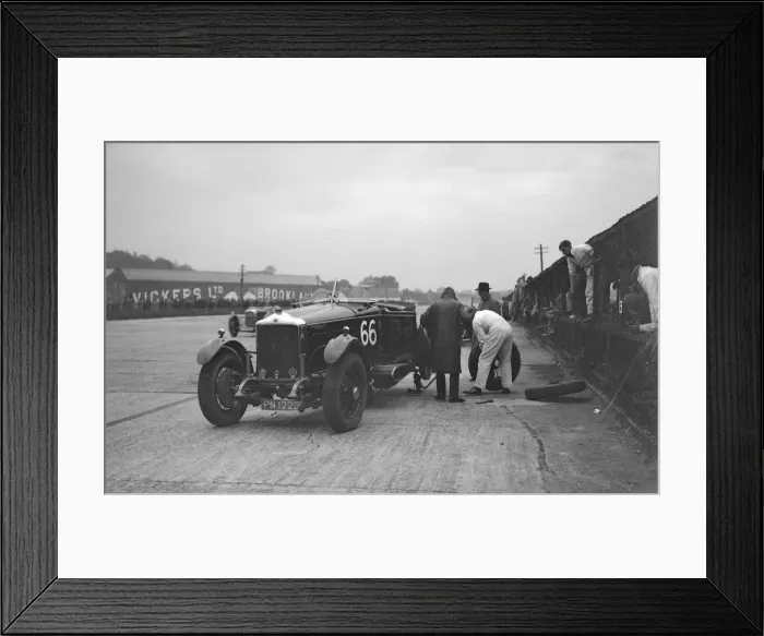 Framed Print : GL Bakers 5954 cc Minerva undergoing a rear wheel change at Brooklands. Artist: Bill Brunell Framed Print : GL Bakers 5954 cc Minerva undergoing a rear wheel change at Brooklands. Artist: Bill Brunell