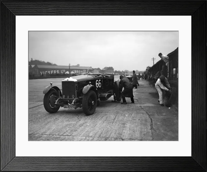 Framed Print : GL Bakers 5954 cc Minerva undergoing a rear wheel change at Brooklands. Artist: Bill Brunell Framed Print : GL Bakers 5954 cc Minerva undergoing a rear wheel change at Brooklands. Artist: Bill Brunell