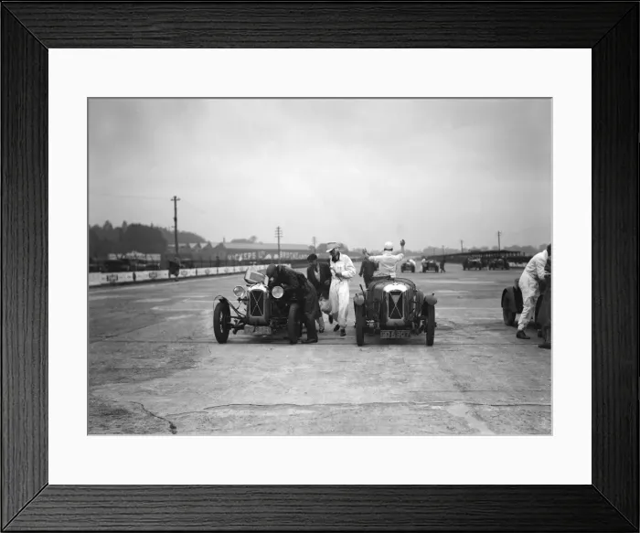 Framed Print : Two Salmson cars at the JCC Members Day, Brooklands, 4 July 1931. Artist: Bill Brunell Framed Print : Two Salmson cars at the JCC Members Day, Brooklands, 4 July 1931. Artist: Bill Brunell