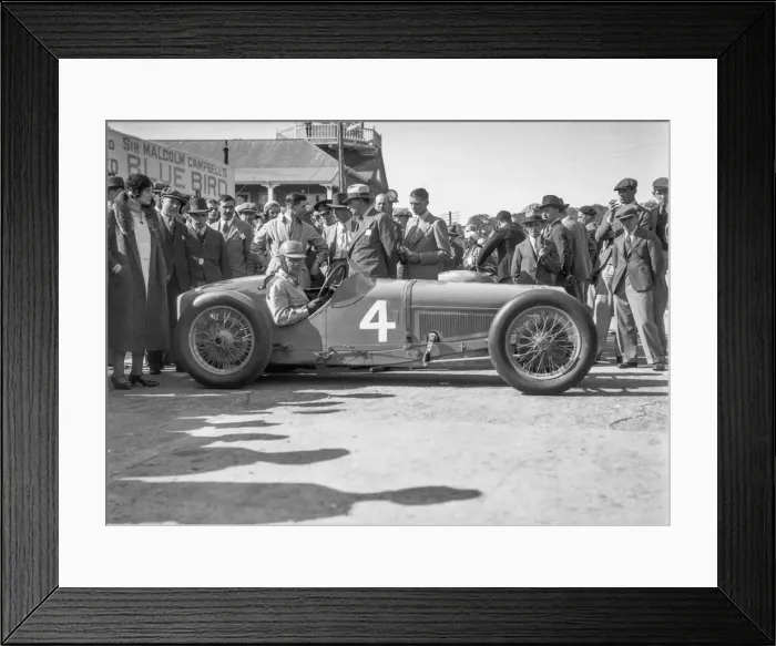 Framed Print : Earl Howe in his Delage GP at the BARC Meeting, Brooklands, 25 May 1931. Artist: Bill Brunell Framed Print : Earl Howe in his Delage GP at the BARC Meeting, Brooklands, 25 May 1931. Artist: Bill Brunell