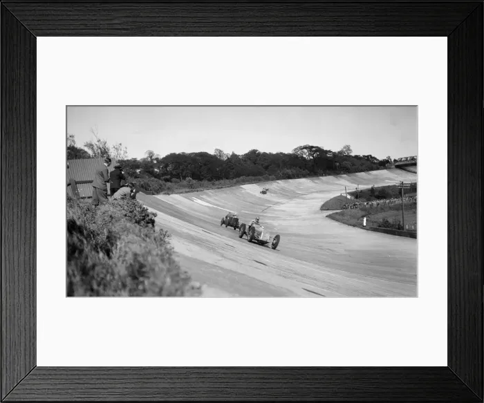 Framed Print : Earl Howes Delage GP leading ER Halls Bentley at the BARC Meeting, Brooklands, 25 May 1931 Framed Print : Earl Howes Delage GP leading ER Halls Bentley at the BARC Meeting, Brooklands, 25 May 1931