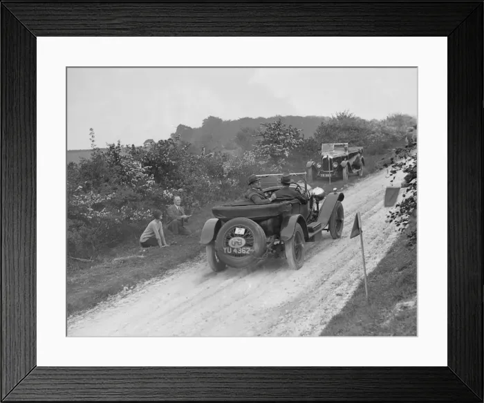 Framed Print : Bentley of SB Harris taking part in the North West London Motor Club Trial, 1 June 1929 Framed Print : Bentley of SB Harris taking part in the North West London Motor Club Trial, 1 June 1929