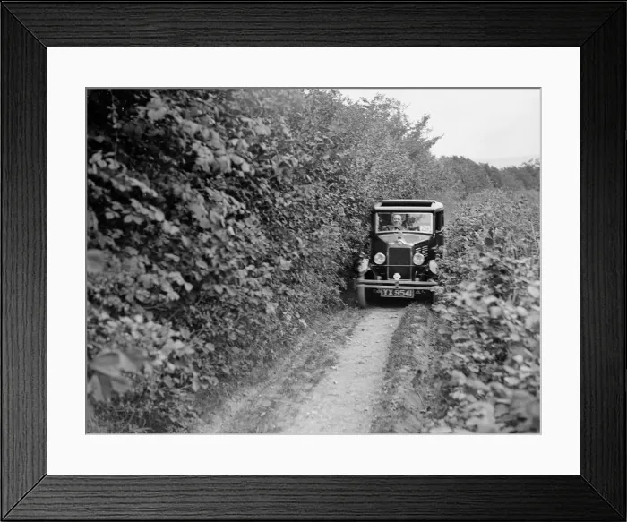 Framed Print : Standard Big Nine of GW Olive taking part in the North West London Motor Club Trial, 1 June 1929 Framed Print : Standard Big Nine of GW Olive taking part in the North West London Motor Club Trial, 1 June 1929