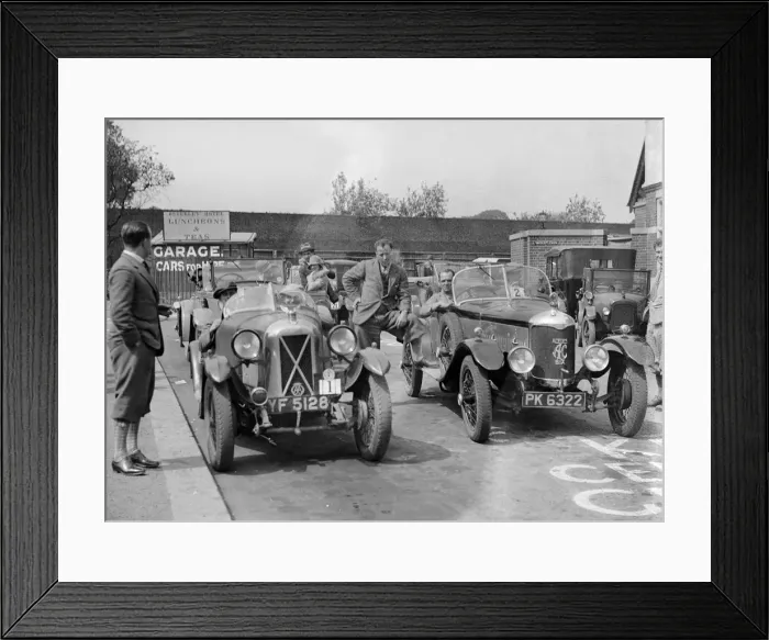 Framed Print : Cars at the North West London Motor Club Trial, Osterley Park Hotel, Isleworth, 1 June 1929