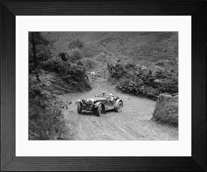 Framed Print : 1935 Jaguar SS 90 2-seater taking part in a motoring trial, late 1930s. Artist: Bill Brunell Framed Print : 1935 Jaguar SS 90 2-seater taking part in a motoring trial, late 1930s. Artist: Bill Brunell