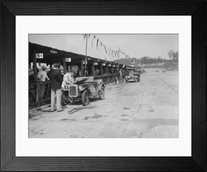 Framed Print : Austin Ulster and MG C type in the pits at the JCC Double Twelve race, Brooklands, 8 / 9 May 1931 Framed Print : Austin Ulster and MG C type in the pits at the JCC Double Twelve race, Brooklands, 8 / 9 May 1931