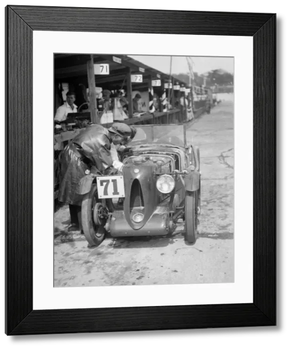 Framed Print : MG C type of Ron Horton and Bill Humphreys in the pits, JCC Double Twelve race, Brooklands, 1931 Framed Print : MG C type of Ron Horton and Bill Humphreys in the pits, JCC Double Twelve race, Brooklands, 1931