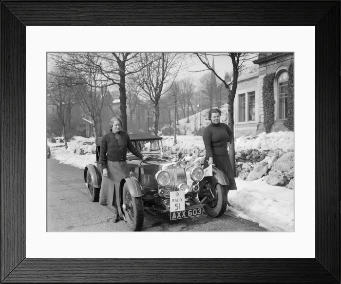 Framed Print : Aston Martin of Miss DL Bean, RAC Rally, 9-13 March 1937. Artist: Bill Brunell Framed Print : Aston Martin of Miss DL Bean, RAC Rally, 9-13 March 1937. Artist: Bill Brunell