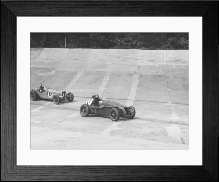 Framed Print : HC Hunters Alta leading a Delahaye, JCC International Trophy, Brooklands, 2 August 1937 Framed Print : HC Hunters Alta leading a Delahaye, JCC International Trophy, Brooklands, 2 August 1937