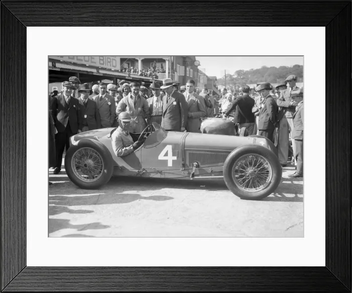 Framed Print : Earl Howe in his Delage at a BARC meeting at Brooklands, 25 May 1931. Artist: Bill Brunell Framed Print : Earl Howe in his Delage at a BARC meeting at Brooklands, 25 May 1931. Artist: Bill Brunell
