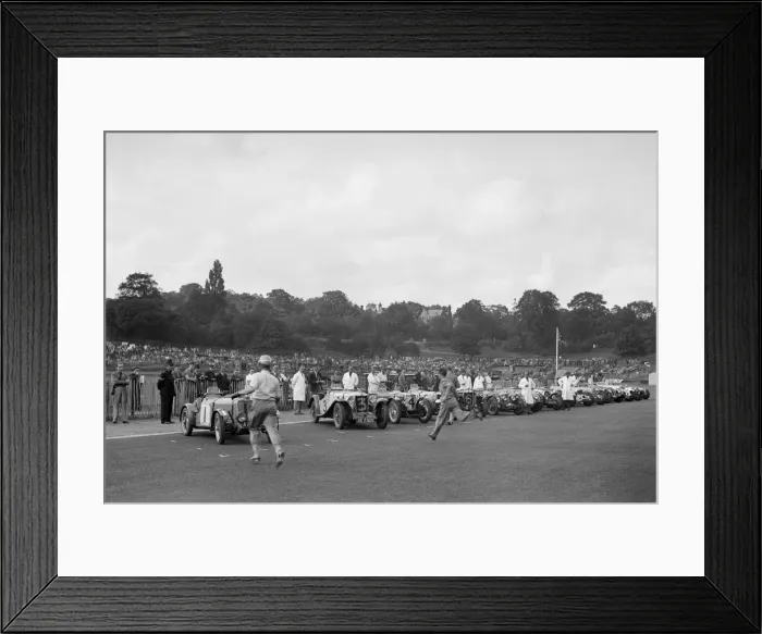 Framed Print : Drivers running to their cars at the start of the Imperial Trophy race, Crystal Palace, 1939 Framed Print : Drivers running to their cars at the start of the Imperial Trophy race, Crystal Palace, 1939