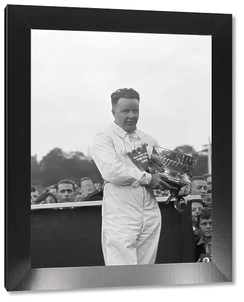 British racing driver Bert Hadley, winner of the Imperial Trophy race, Crystal Palace, 1939