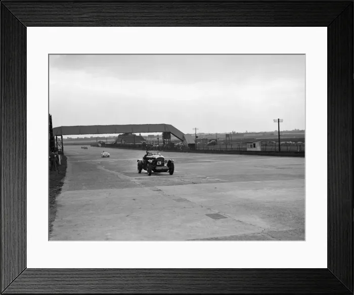 Framed Print : Bentley and Frazer-Nash BMW racing at Brooklands, 1938 or 1939. Artist: Bill Brunell Framed Print : Bentley and Frazer-Nash BMW racing at Brooklands, 1938 or 1939. Artist: Bill Brunell