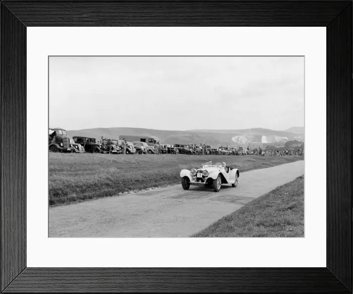 Framed Print : Jaguar SS100 of LJ Simmons competing at the Lewes Speed Trials, Sussex, 1938. Artist: Bill Brunell Framed Print : Jaguar SS100 of LJ Simmons competing at the Lewes Speed Trials, Sussex, 1938. Artist: Bill Brunell
